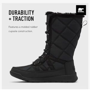 Sorel Women's Quilted Black Winter Boots